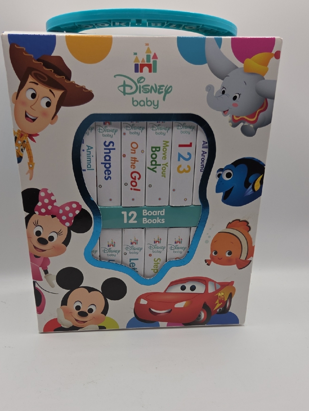 Disney Baby Multi-Color Board Book Set - White, Red, Blue, Green, Purple